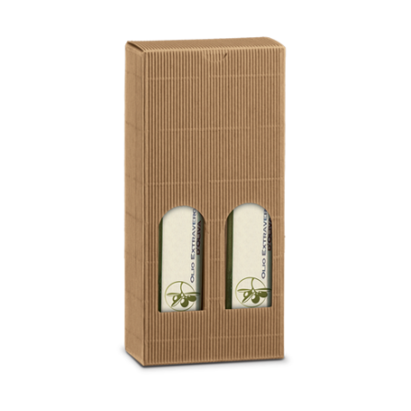 Scatola 2 bottiglie olio