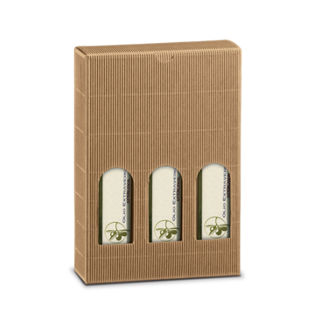 Scatola 3 bottiglie olio